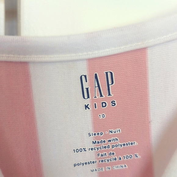 Bundle Of 2 Candy Cane GAP Kids Pink and White Striped Matching Dress Size 8&10 - Picture 5 of 7